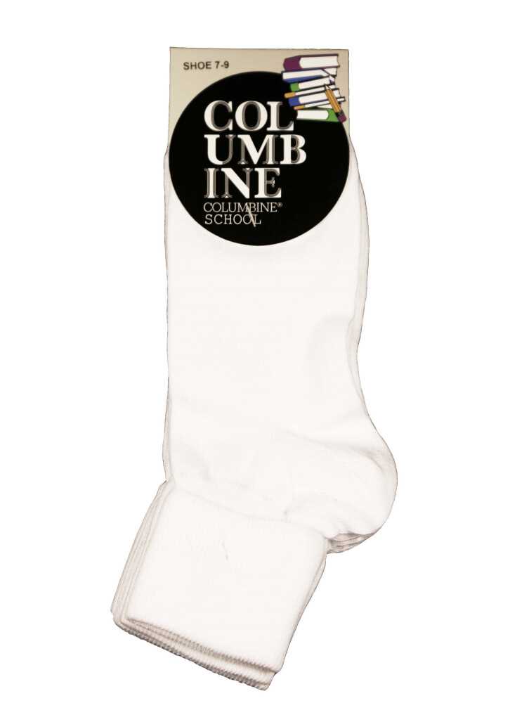 Ankle Sock Turnover Top 3 Pack White